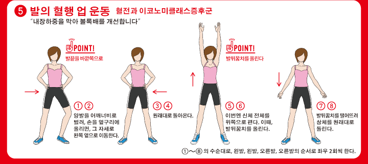 5.발의 혈행 업 운동 혈전과 이코노미클래스증후군